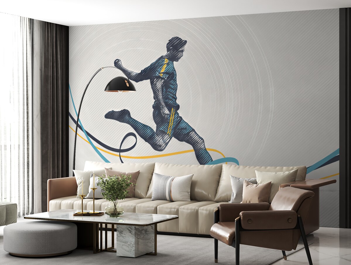 Fototapeta Plakat zawodnika rugby.