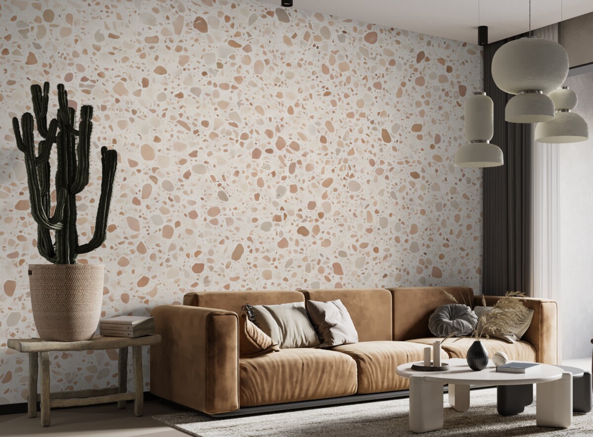 Fototapeta Różowe terazzo.