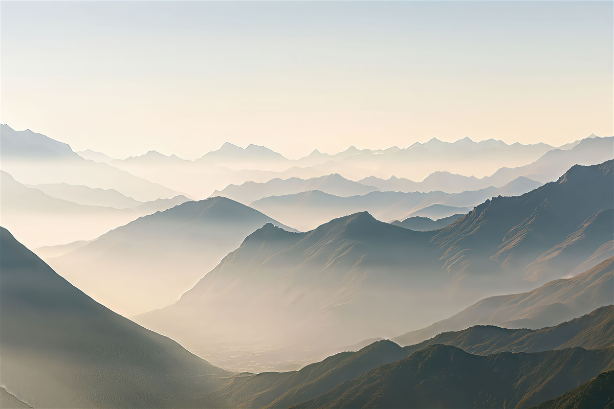 Fototapeta Pejzaż wydm i szczytów.