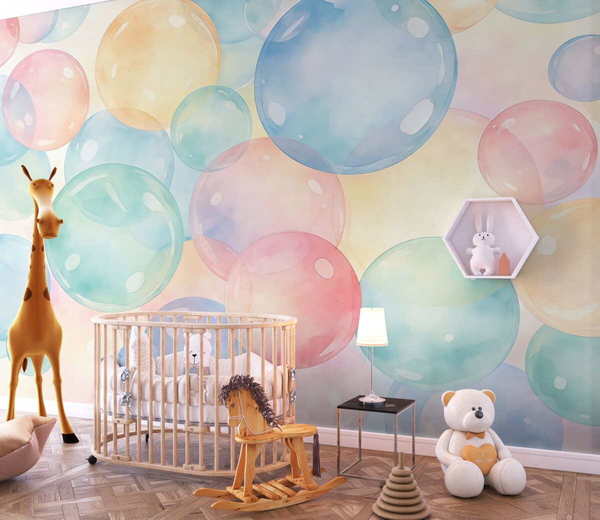 Fototapeta Pęcherzyki w delikatnych odcieniach.