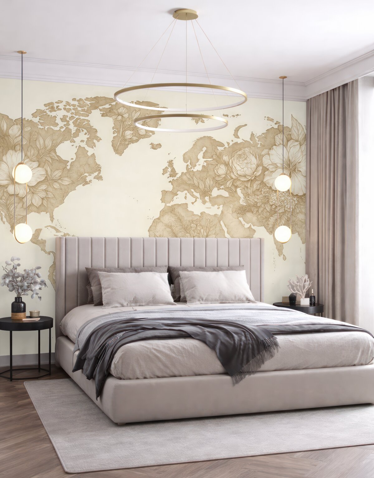 Fototapeta Roślinna mapa globu.