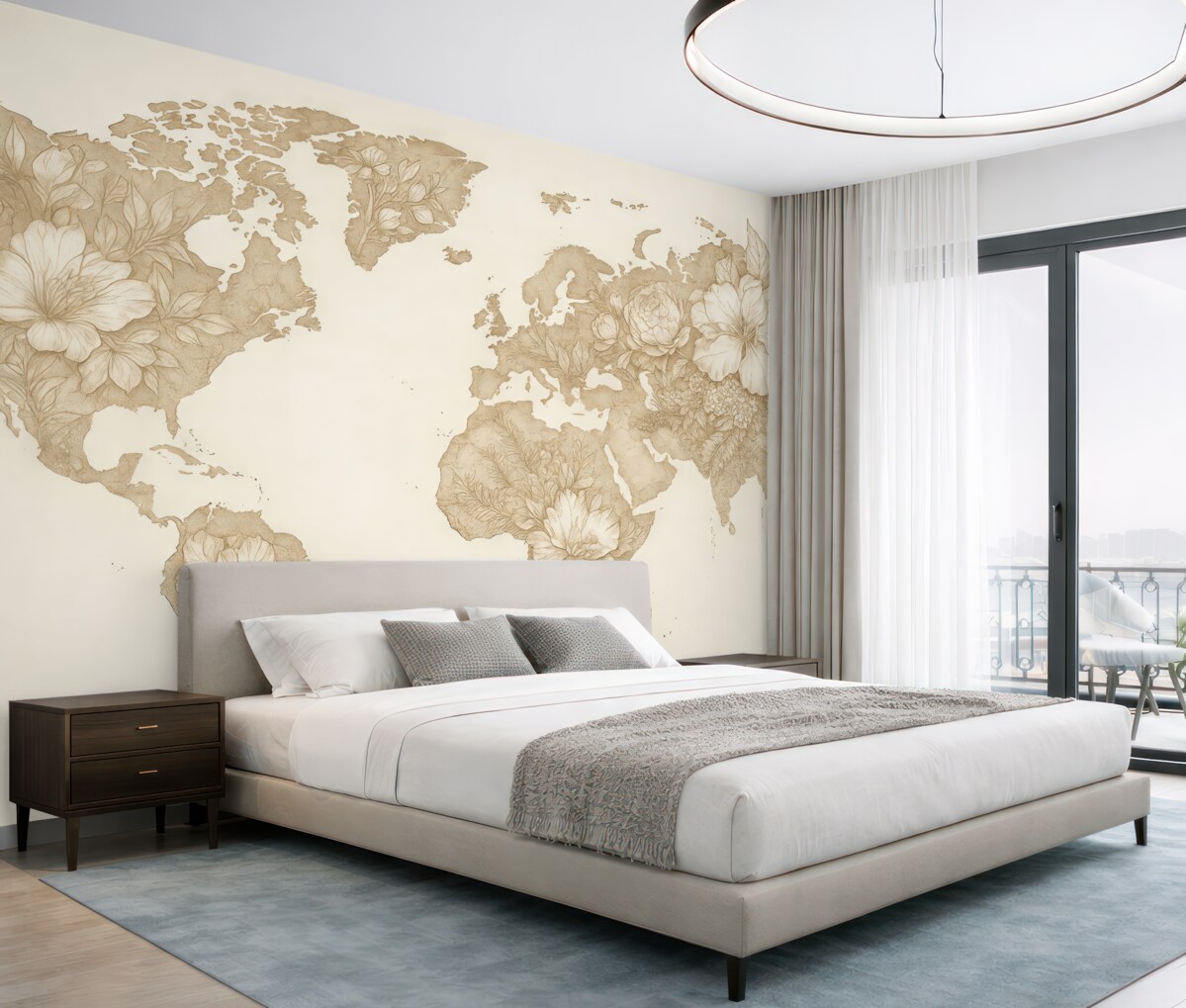 Fototapeta Roślinna mapa globu.