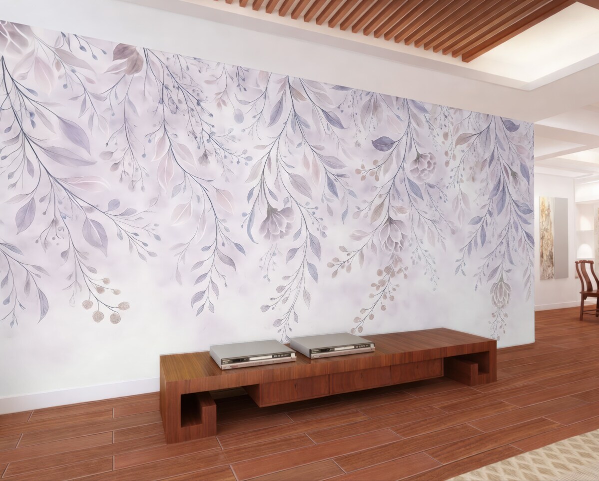 Fototapeta Subtelne kwiaty w purpurowych odcieniach.