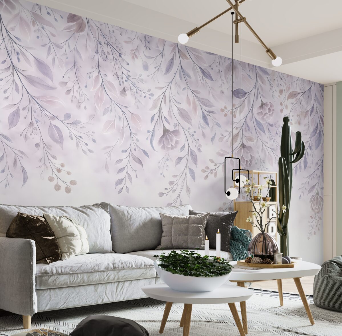 Fototapeta Subtelne kwiaty w purpurowych odcieniach.