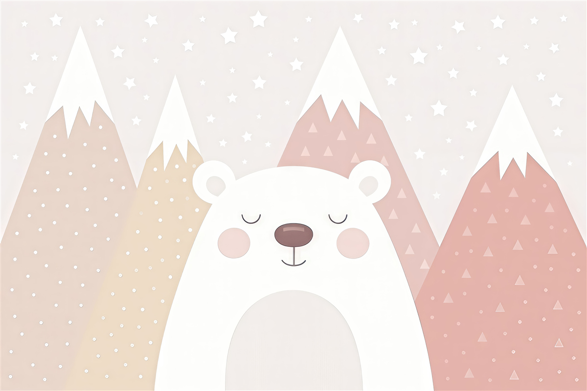 Fototapeta Uroczy miś w pastelowym otoczeniu.