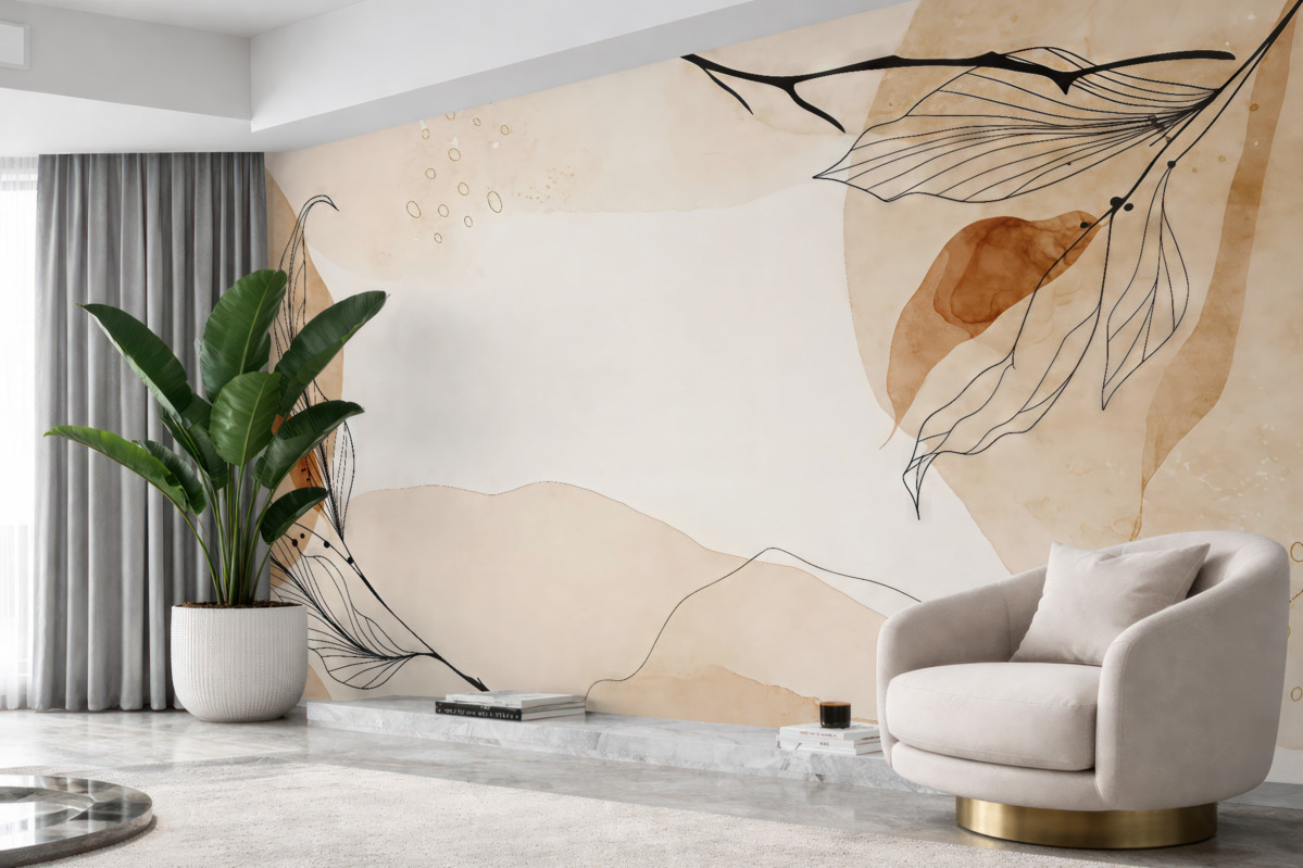 Fototapeta Liście w minimalistycznym stylu