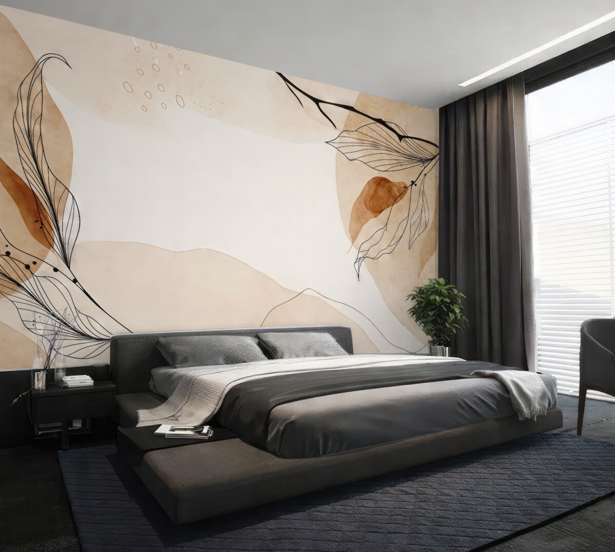 Fototapeta Liście w minimalistycznym stylu