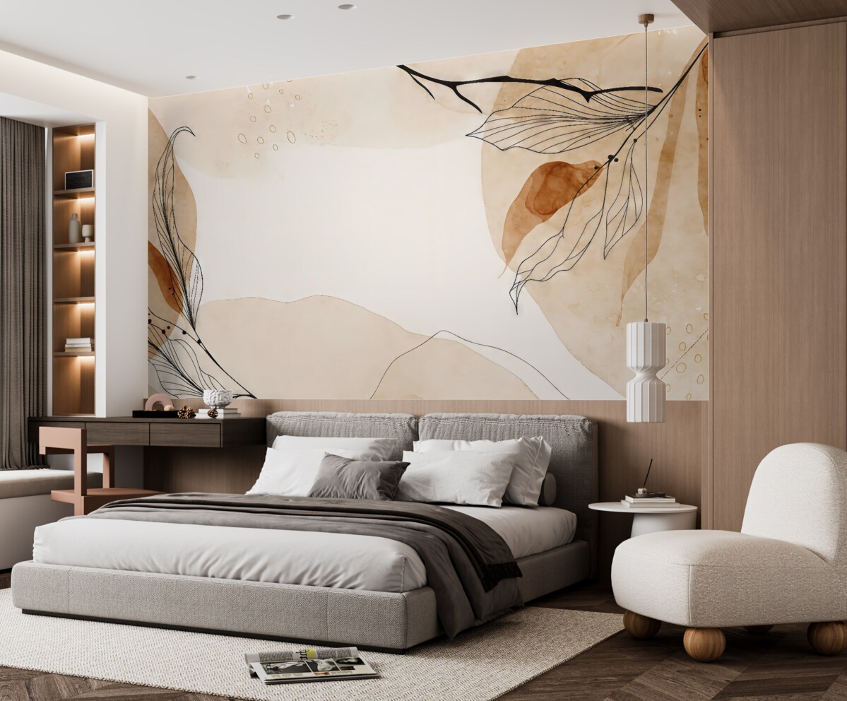 Fototapeta Liście w minimalistycznym stylu