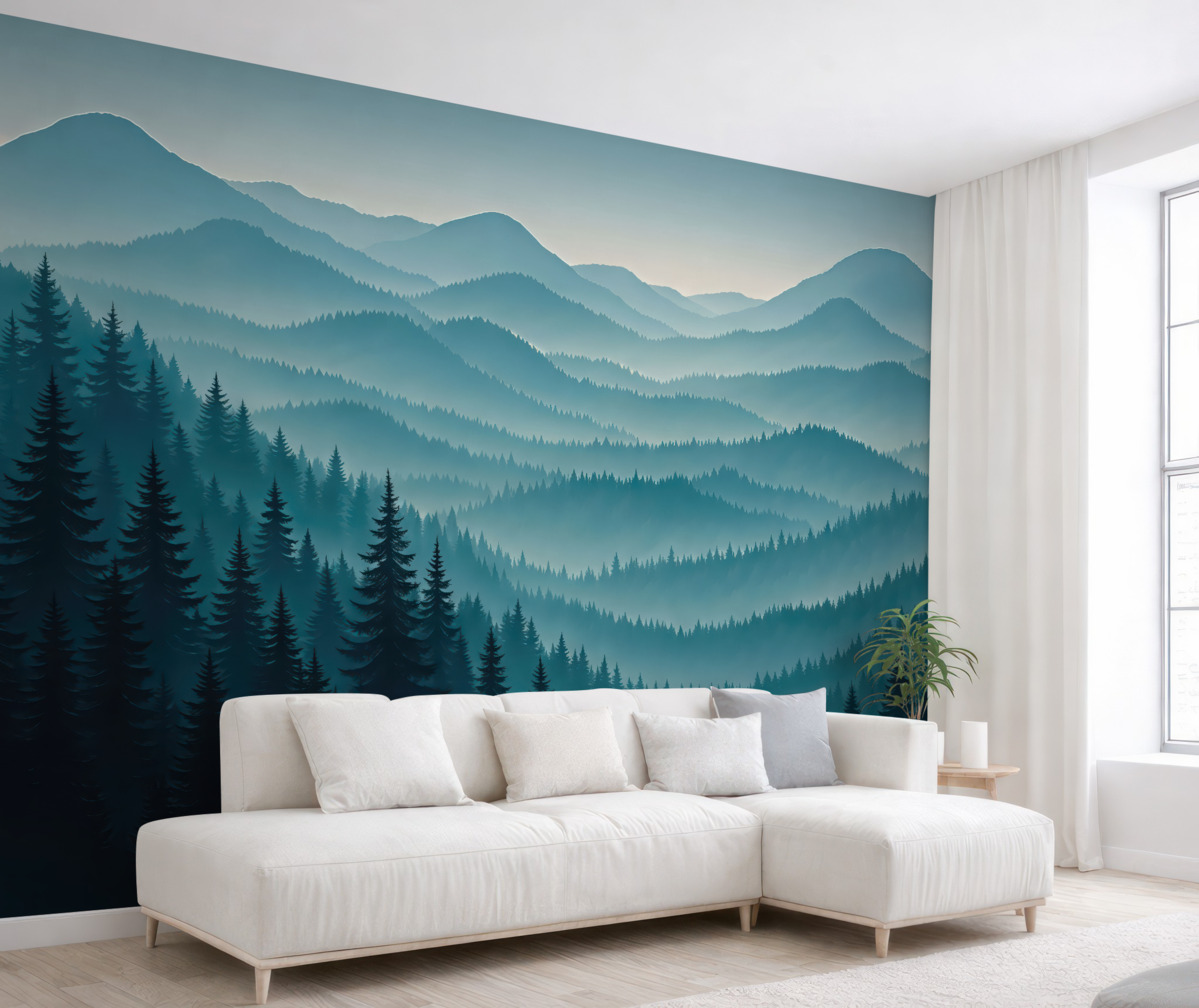 Fototapeta Poranek w górach.