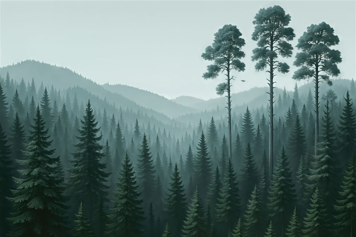 Fototapeta Wzgórza i wysokie rośliny.