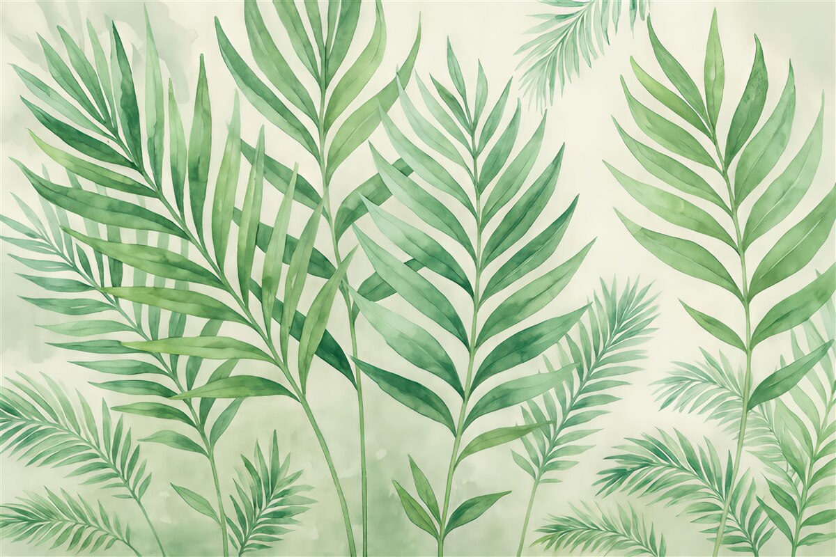 Fototapeta Zielona roślinność tworząca relaksującą atmosferę.