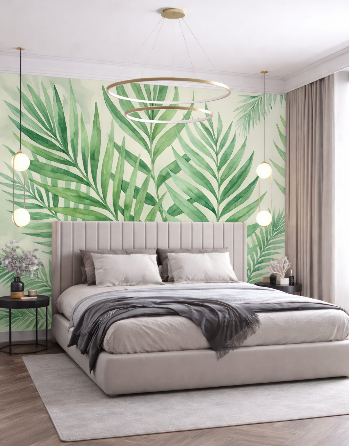 Fototapeta Zielona roślinność tworząca relaksującą atmosferę.