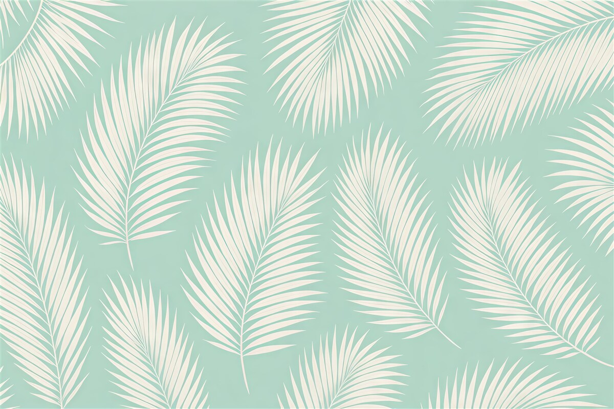 Fototapeta Zielony odcień liści palmowych to nowy styl.