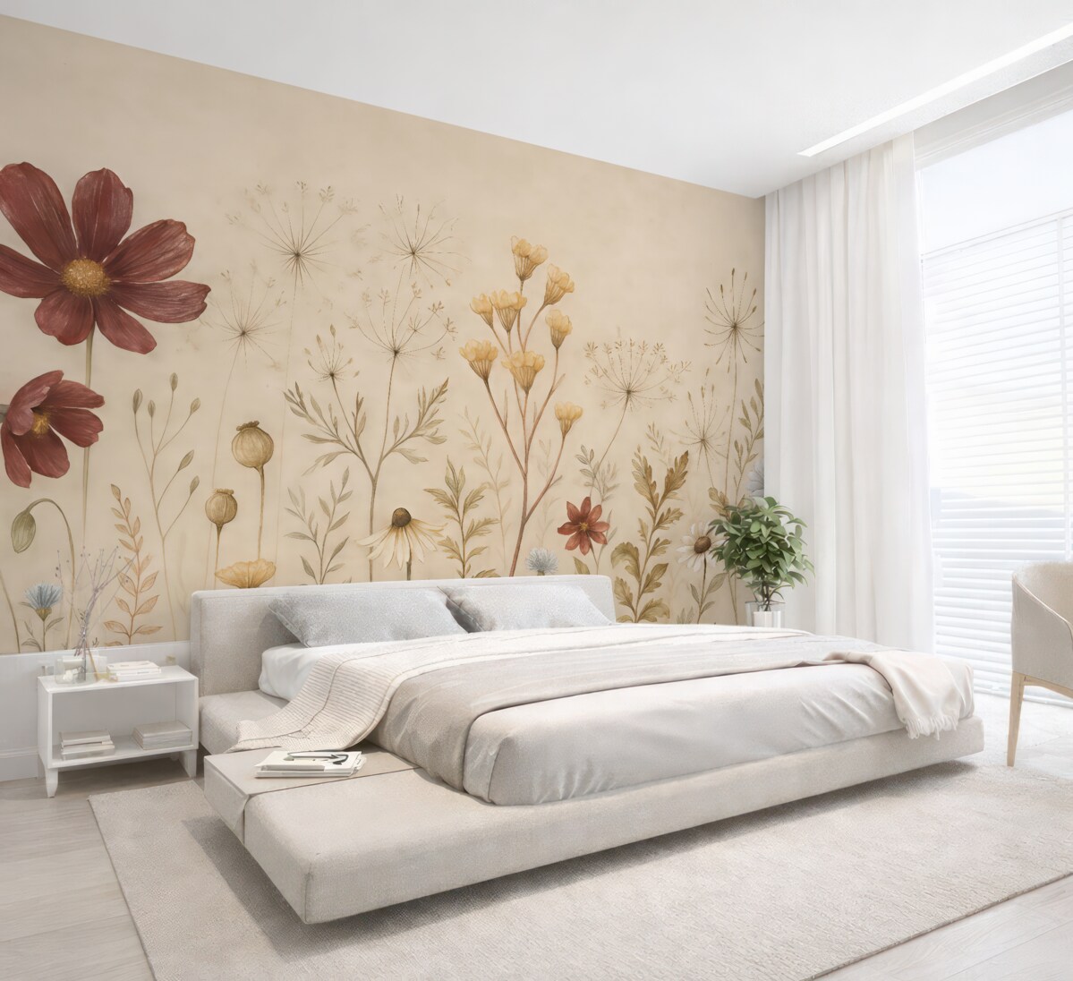 Fototapeta Roślinne piękno w subtelnych tonach.