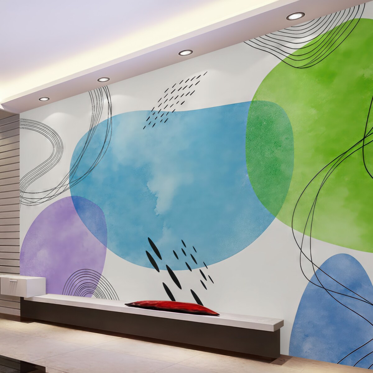 Fototapeta Kolorowe abstrakcyjne formy w zgodzie.