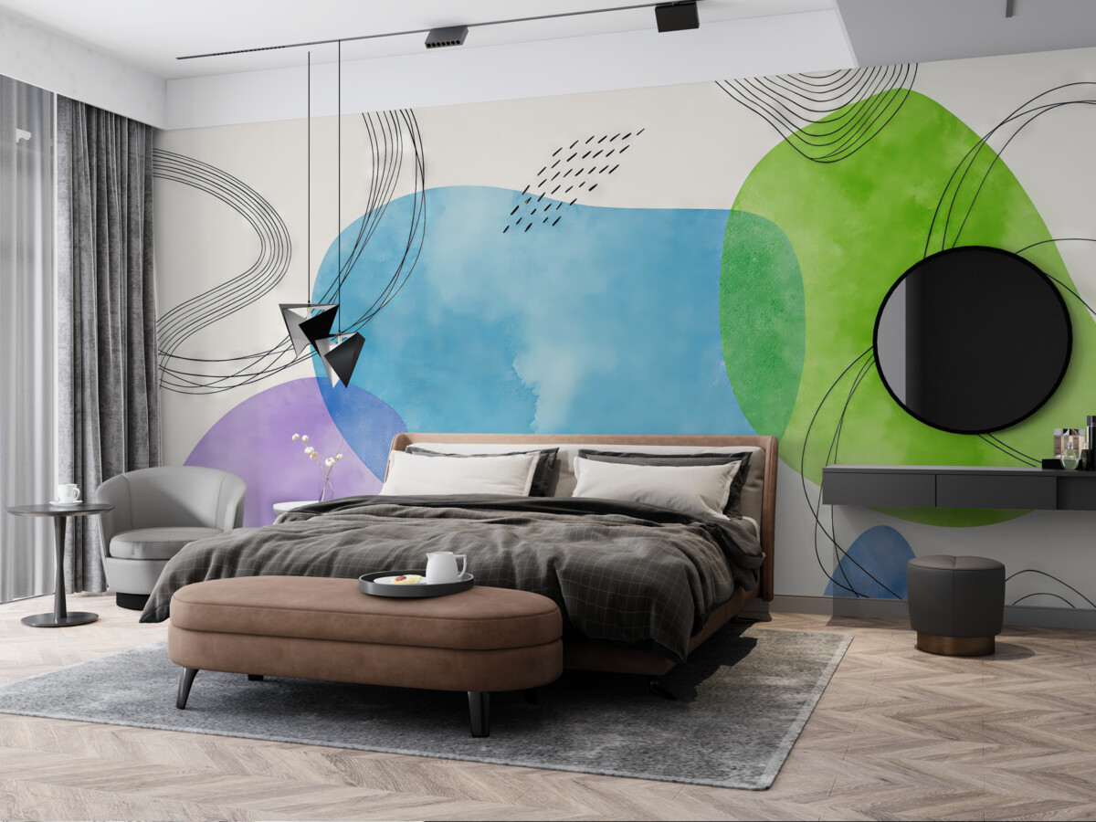 Fototapeta Kolorowe abstrakcyjne formy w zgodzie.