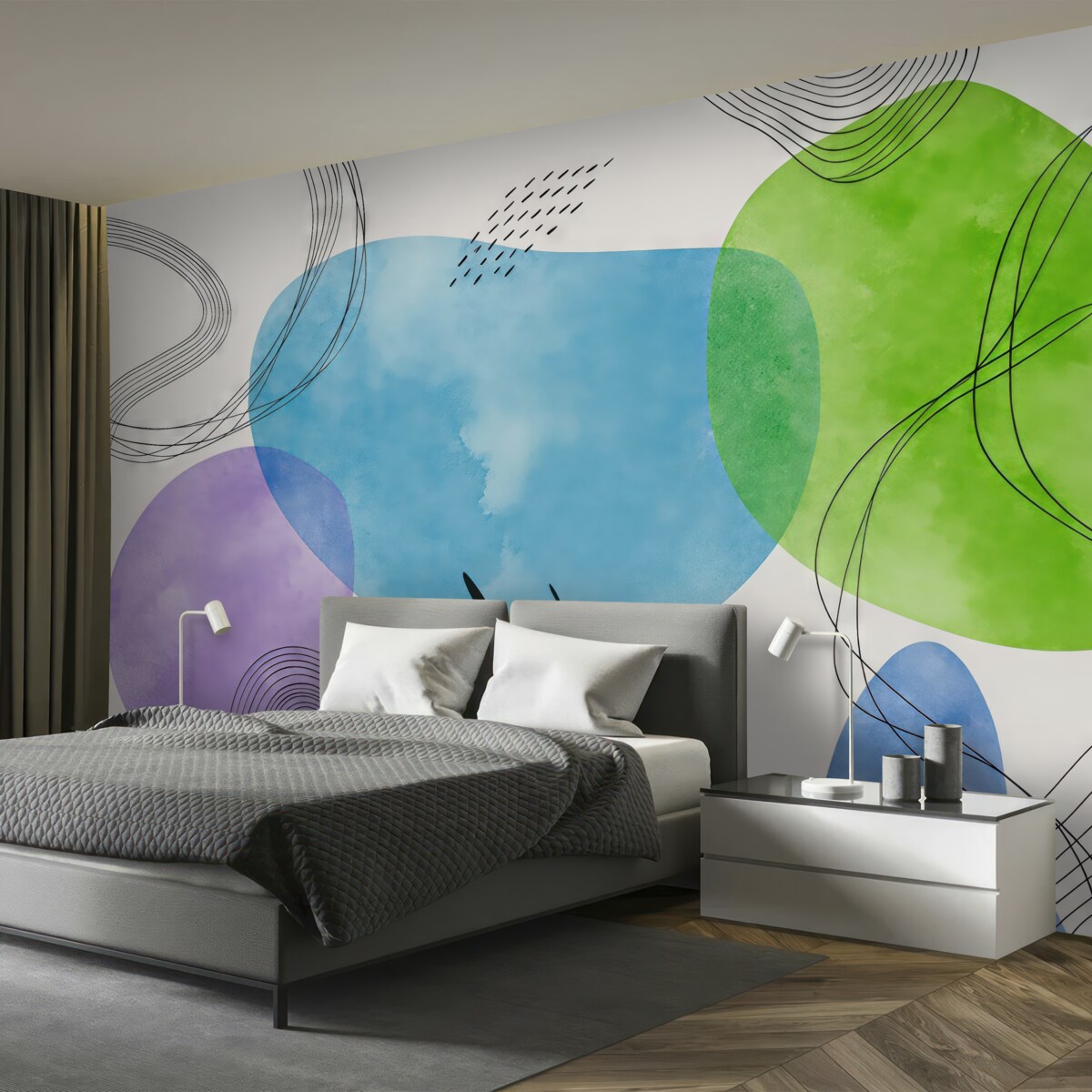 Fototapeta Kolorowe abstrakcyjne formy w zgodzie.