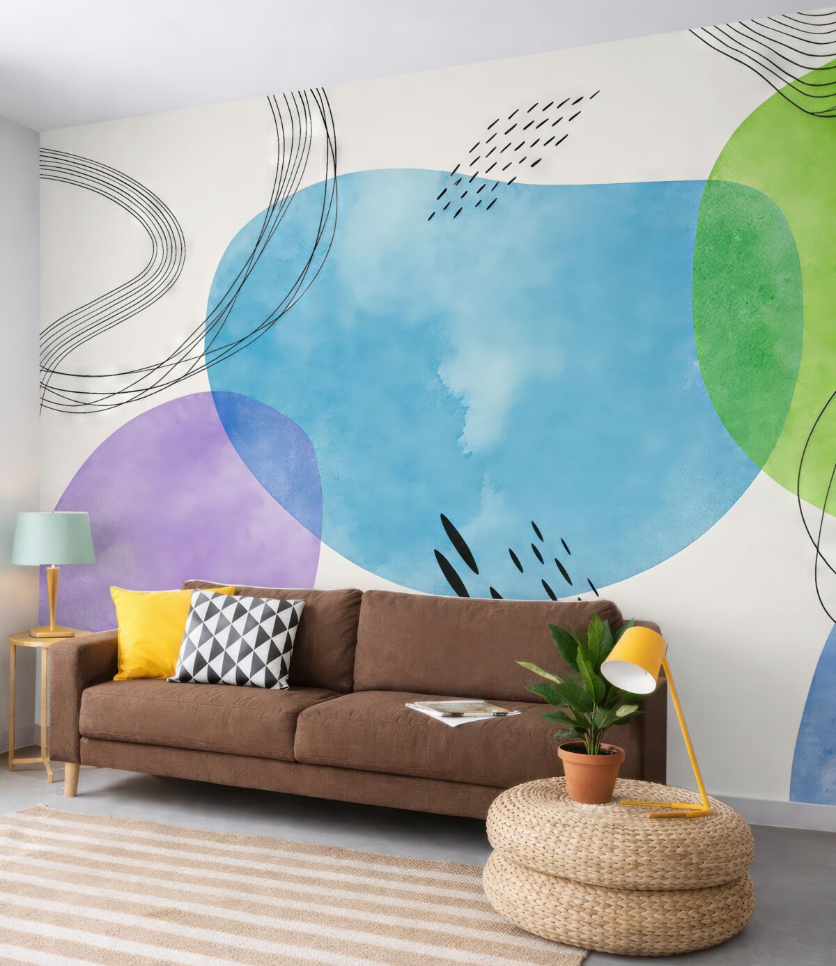 Fototapeta Kolorowe abstrakcyjne formy w zgodzie.