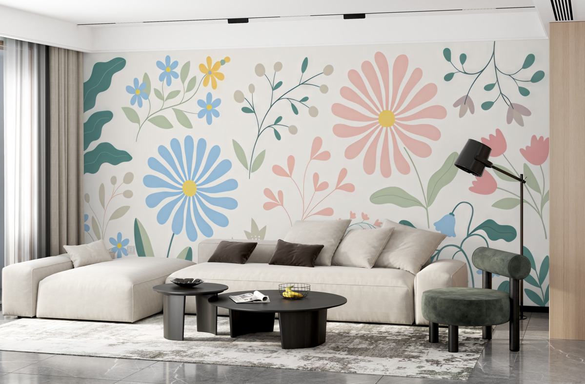 Fototapeta Letni wzór kwiatowy.