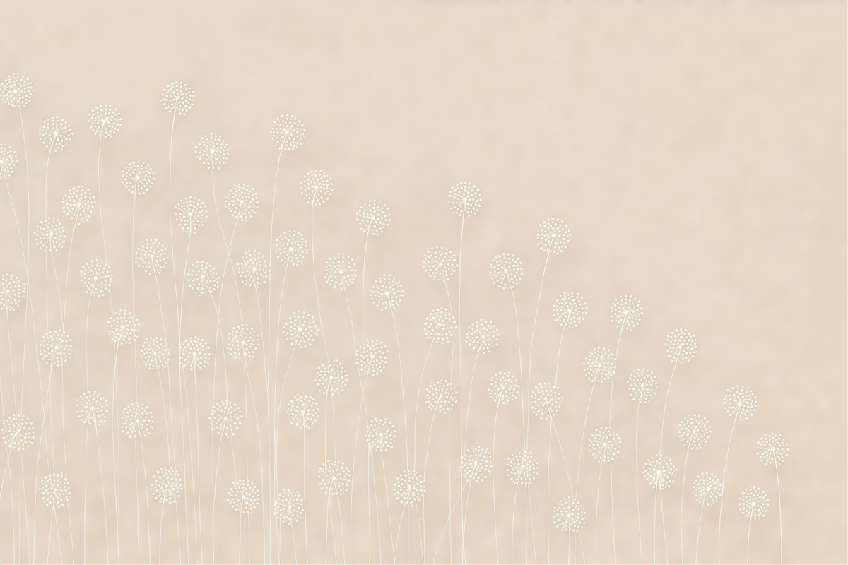 Fototapeta Pole mniszka lekarskiego w odcieniu beżowym.