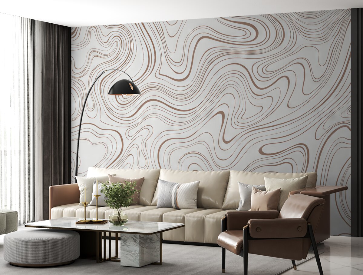 Fototapeta Abstrakcyjne kreski w stonowanych tonach.