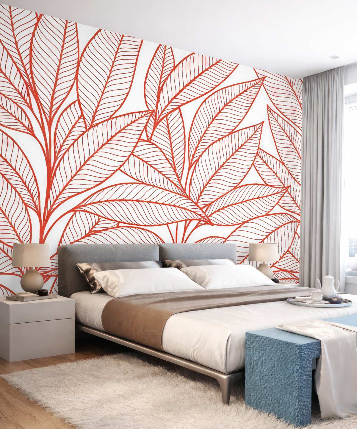 Fototapeta Szkic liści