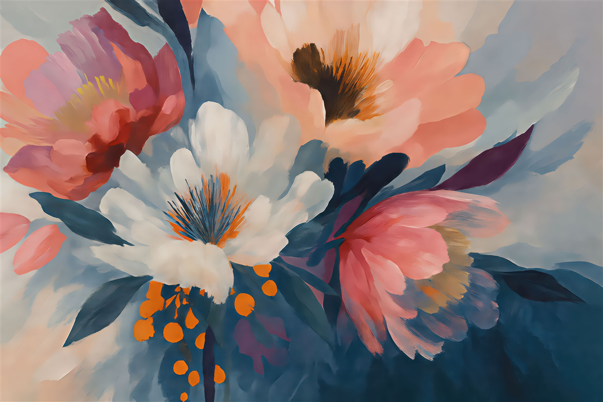 Fototapeta Ogromne kwiaty oleiste.