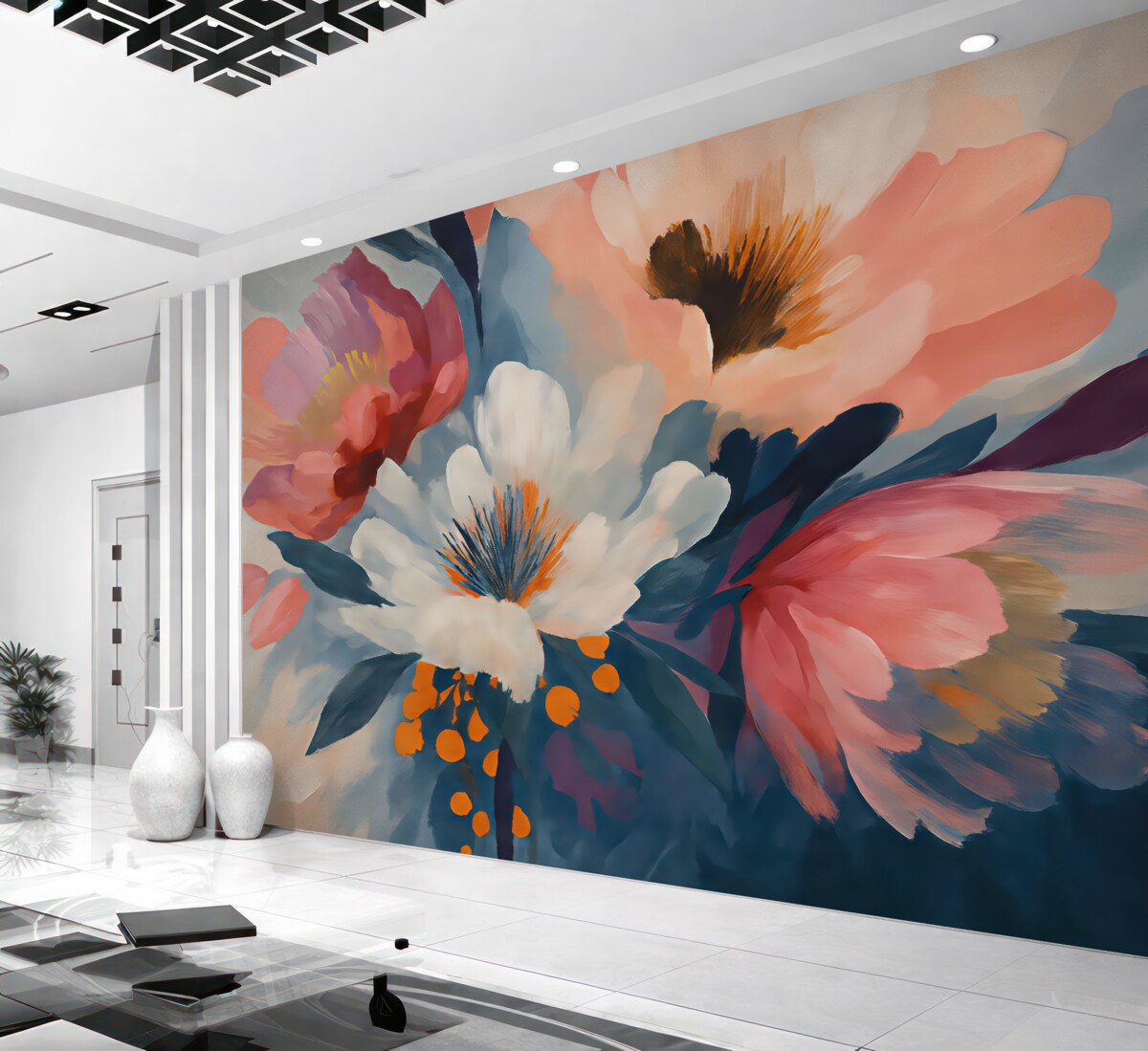 Fototapeta Ogromne kwiaty oleiste.