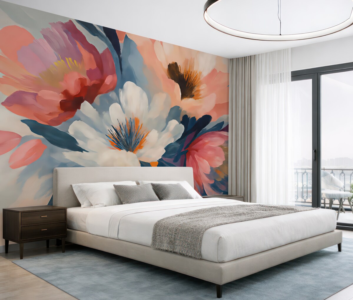 Fototapeta Ogromne kwiaty oleiste.