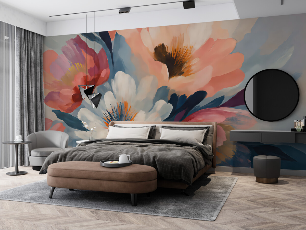 Fototapeta Ogromne kwiaty oleiste.