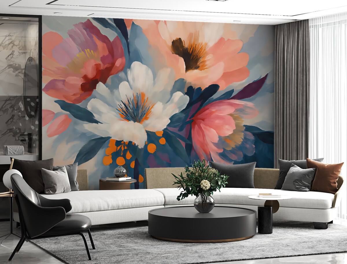 Fototapeta Ogromne kwiaty oleiste.