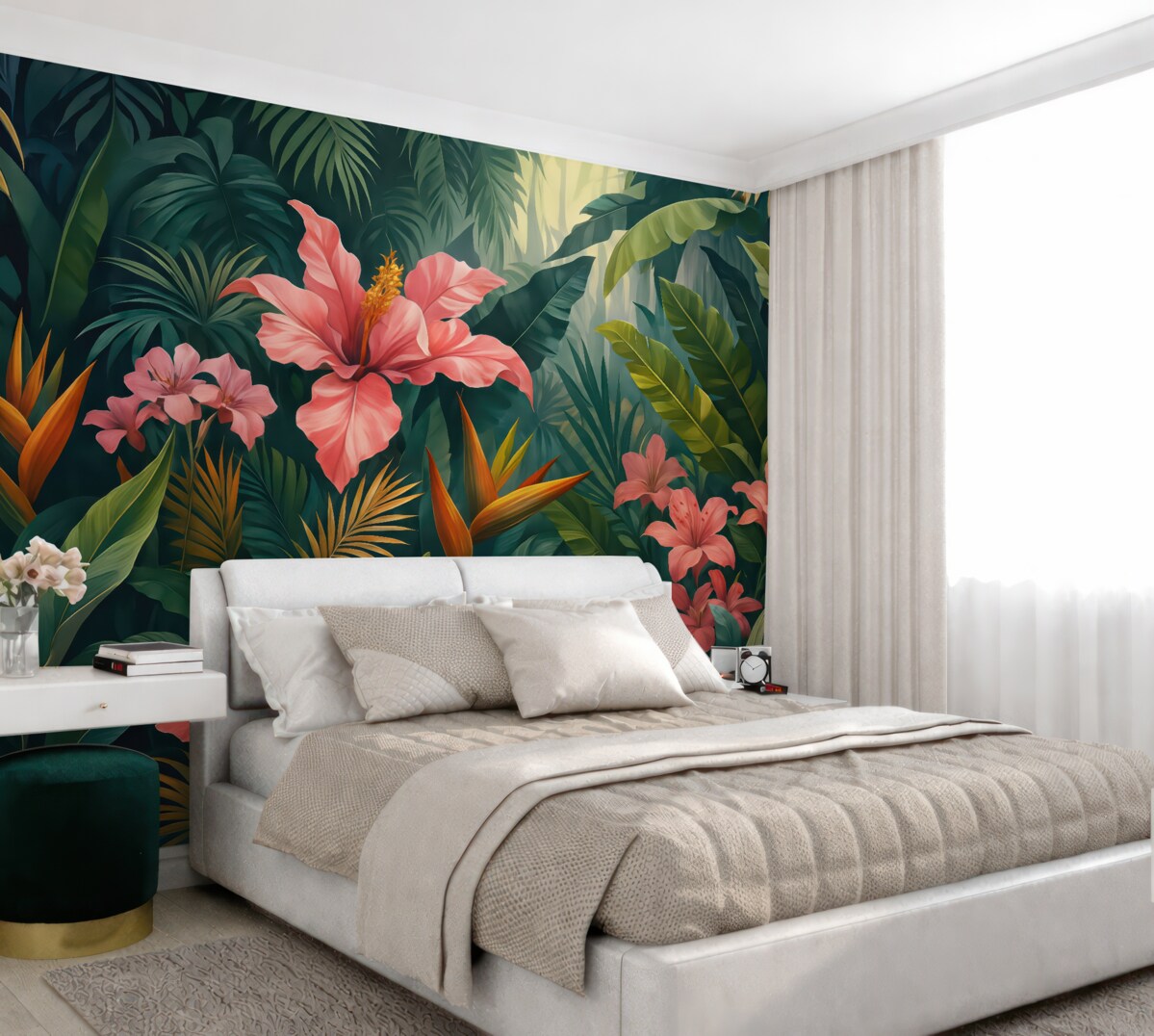 Fototapeta Egzotyczne rośliny w lesie.