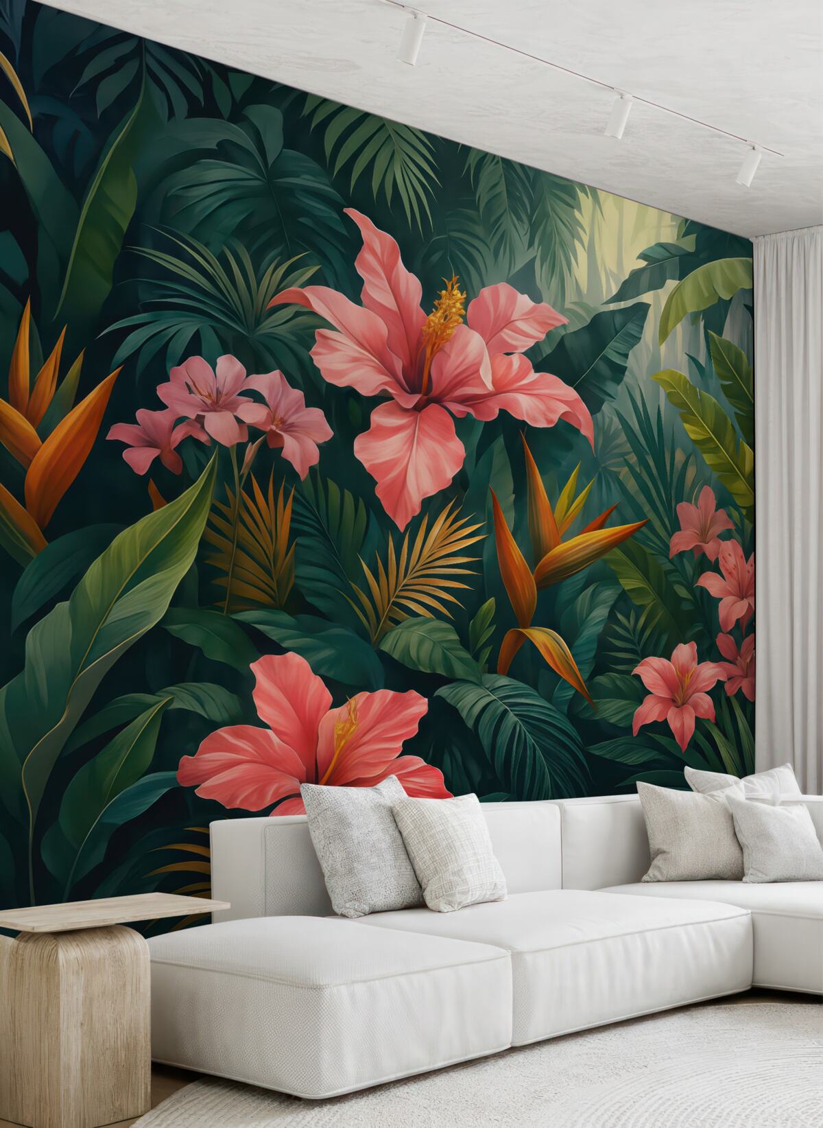 Fototapeta Egzotyczne rośliny w lesie.