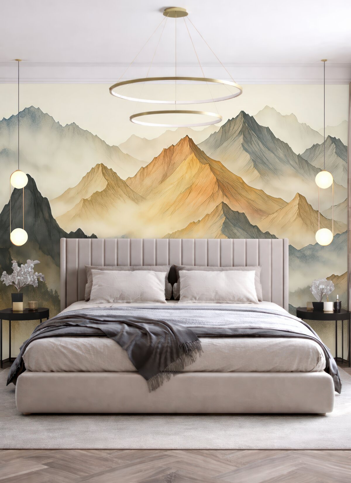 Fototapeta Abstrakcyjne górskie akwarele.