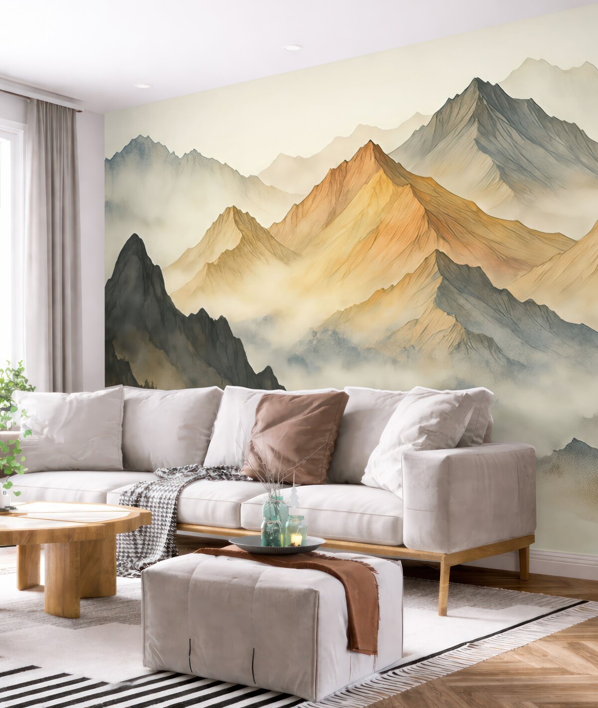 Fototapeta Abstrakcyjne górskie akwarele.