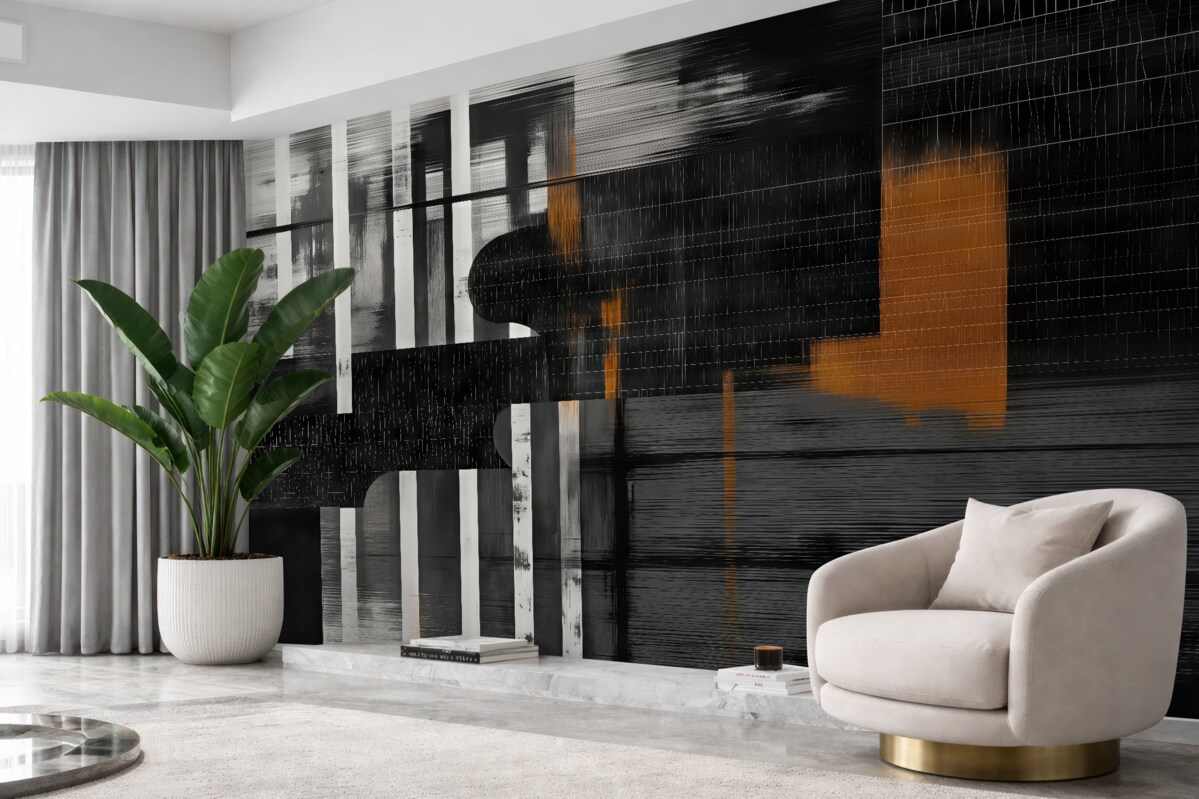 Fototapeta Abstrakcyjna kompozycja linii i form.