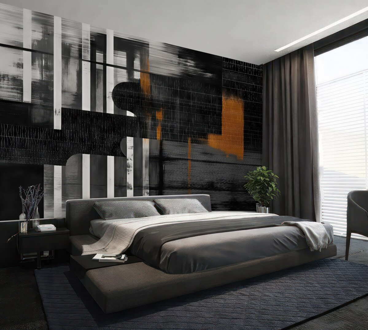 Fototapeta Abstrakcyjna kompozycja linii i form.