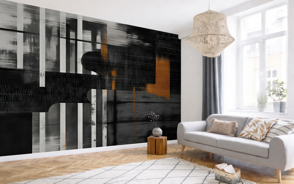 Fototapeta Abstrakcyjna kompozycja linii i form.