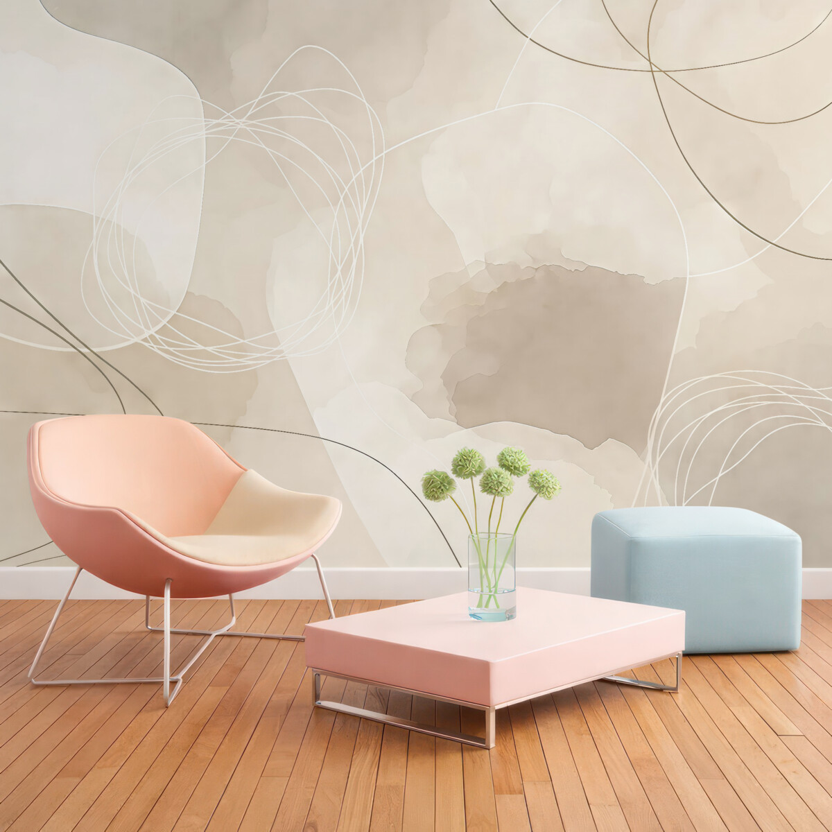 Fototapeta Abstrakcyjne formy w stonowanych kolorach.