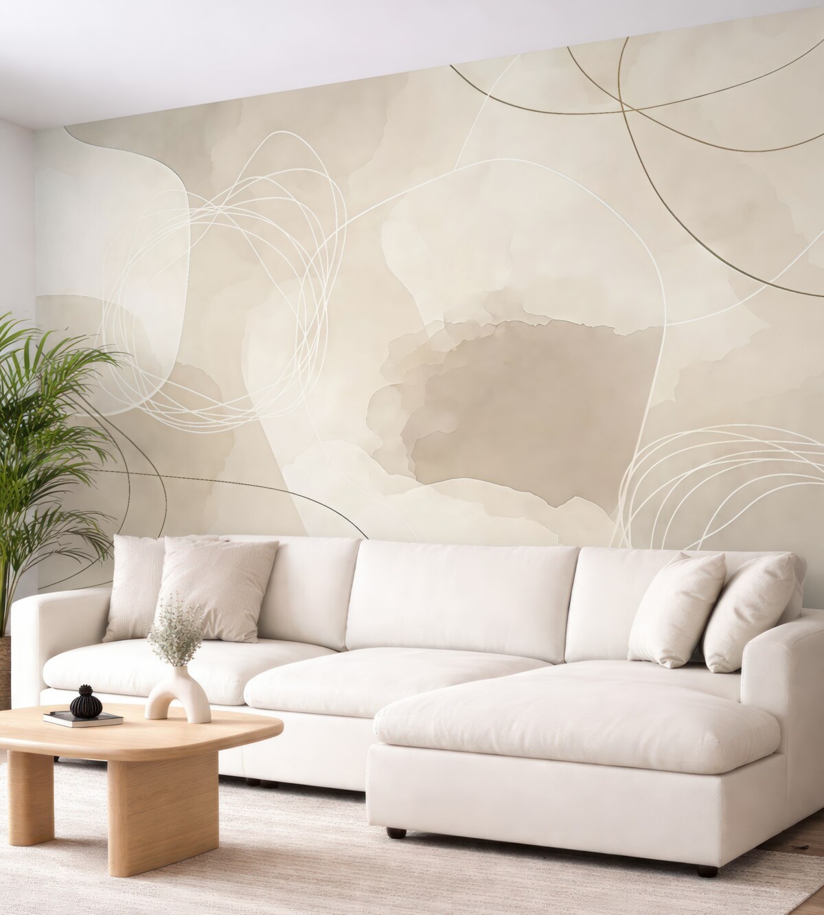 Fototapeta Abstrakcyjne formy w stonowanych kolorach.