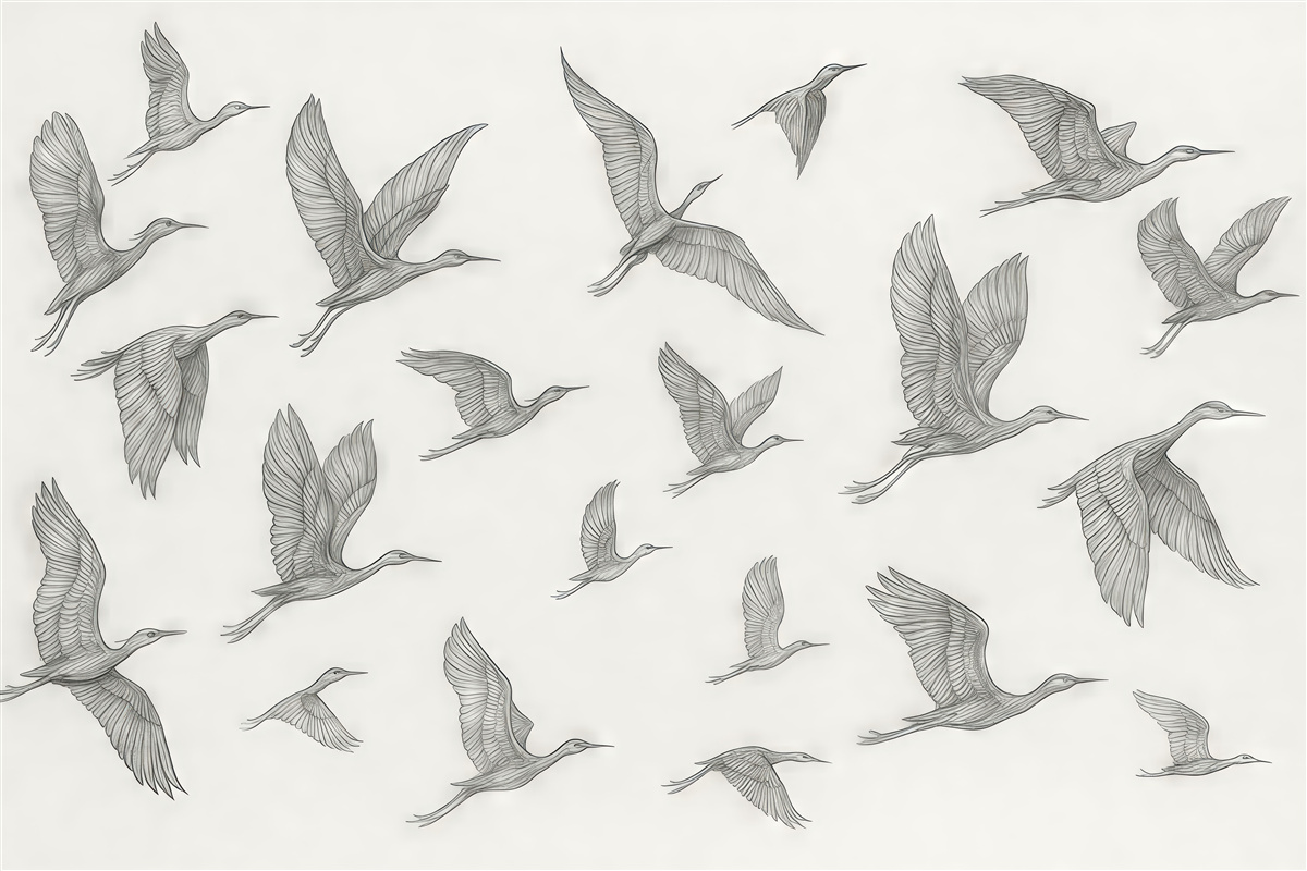 Fototapeta Wytworne ptaki unoszące się w powietrzu.