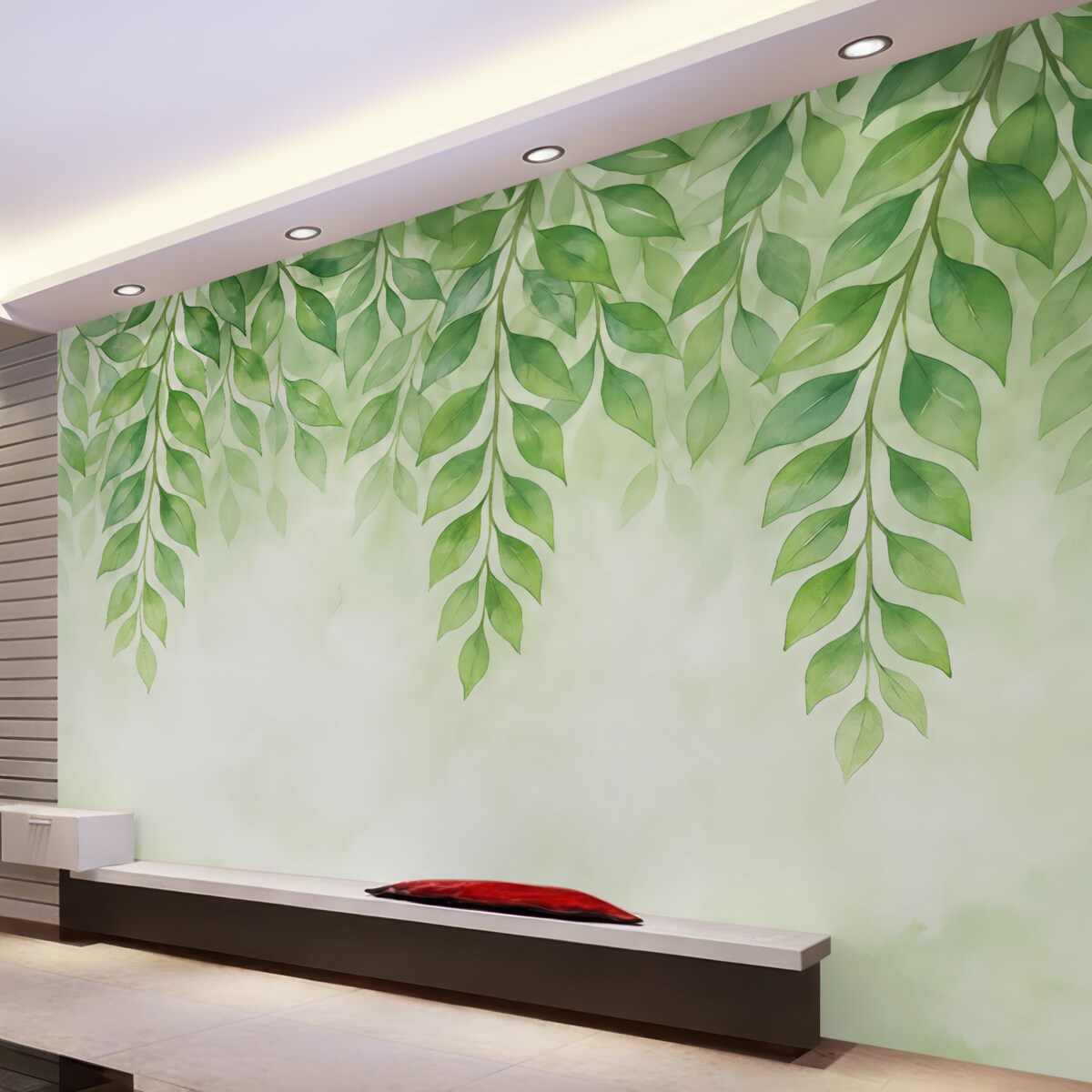 Fototapeta Zielone liściaste.