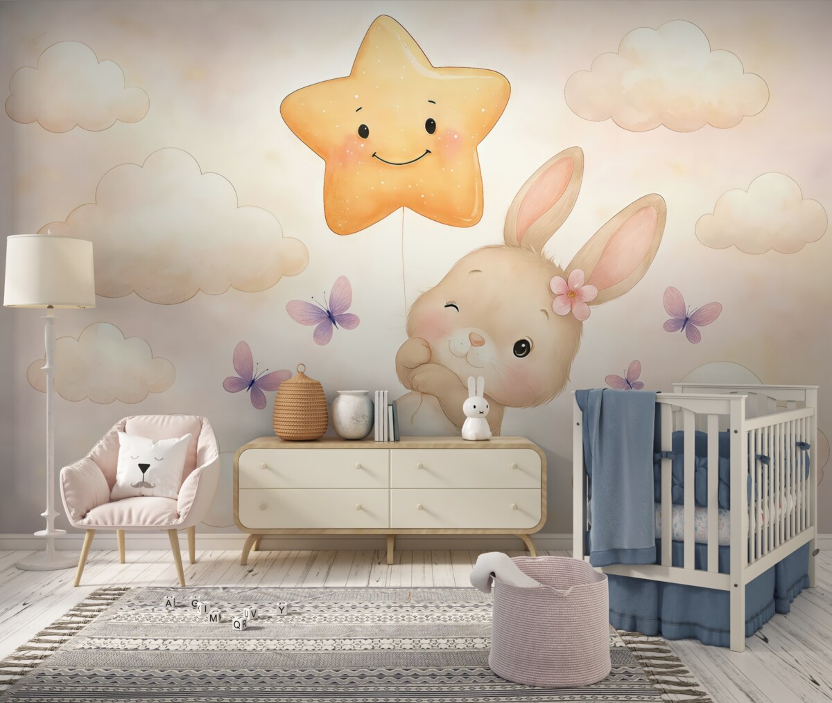 Fototapeta Zajączek z balonem.