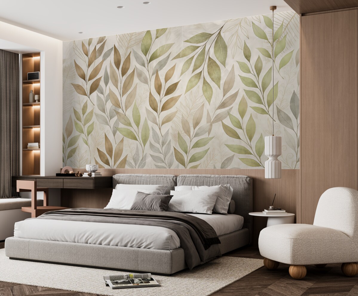 Fototapeta Subtelne tropikalne liście.