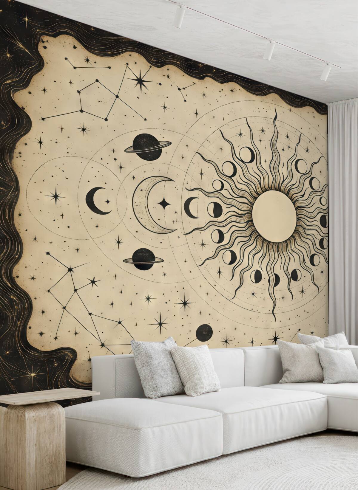 Fototapeta Kosmiczne wzory słońca oraz księżyca.