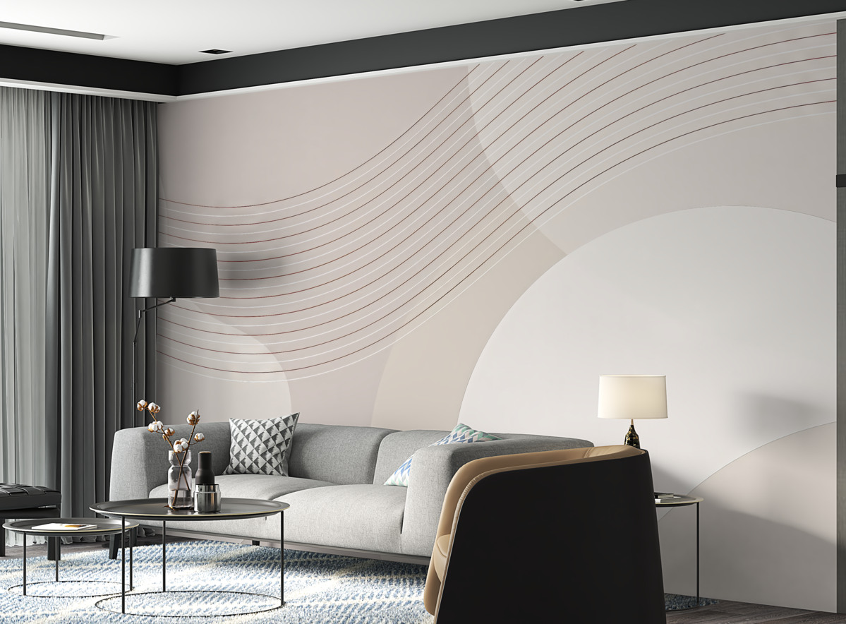 Fototapeta Geometryczne formy to świeża moda w odcieniu beżowym.