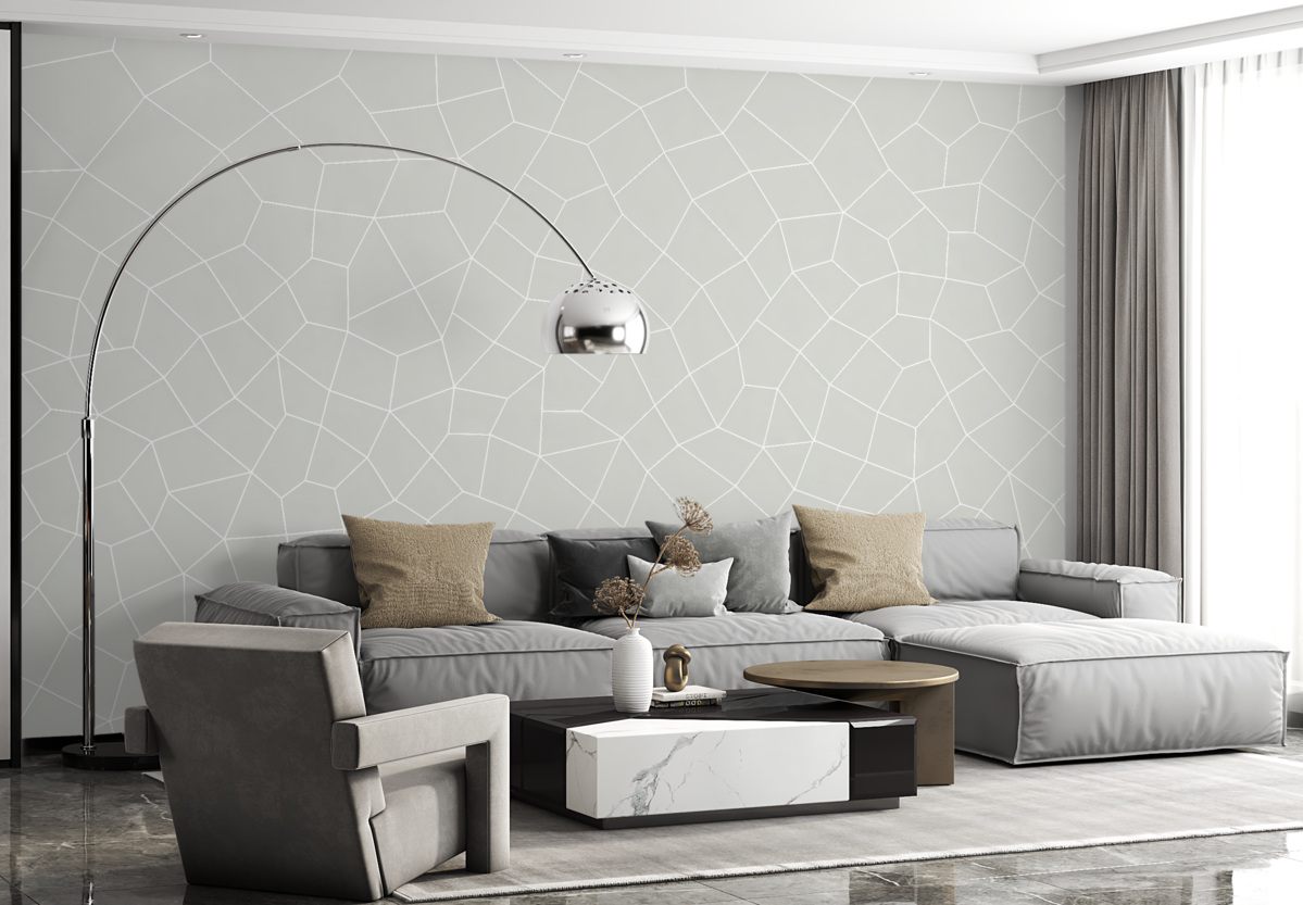 Fototapeta Geometryczne formy trójkątów sieciowych.