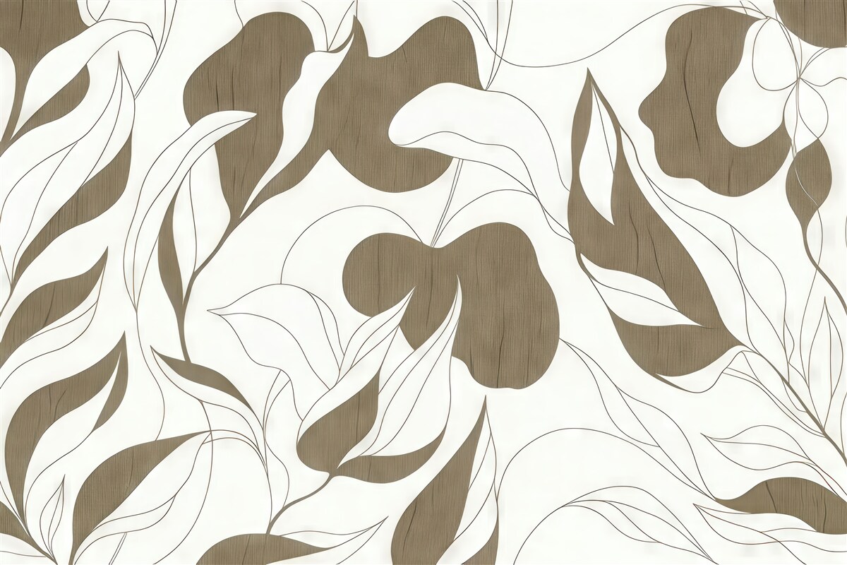 Fototapeta Stylowe abstrakcyjne motywy florystyczne w kolorach