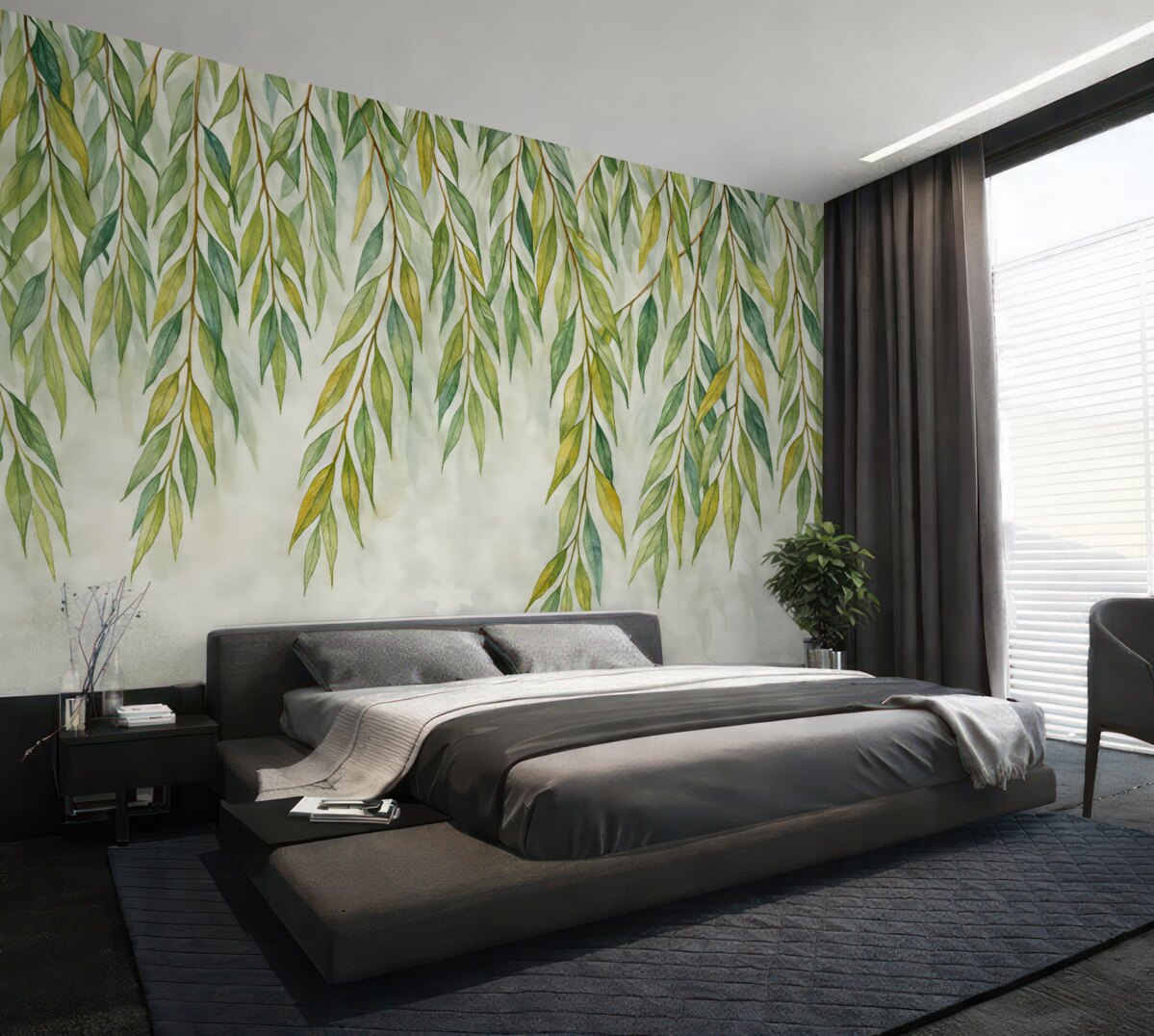 Fototapeta Liście na gałęziach.