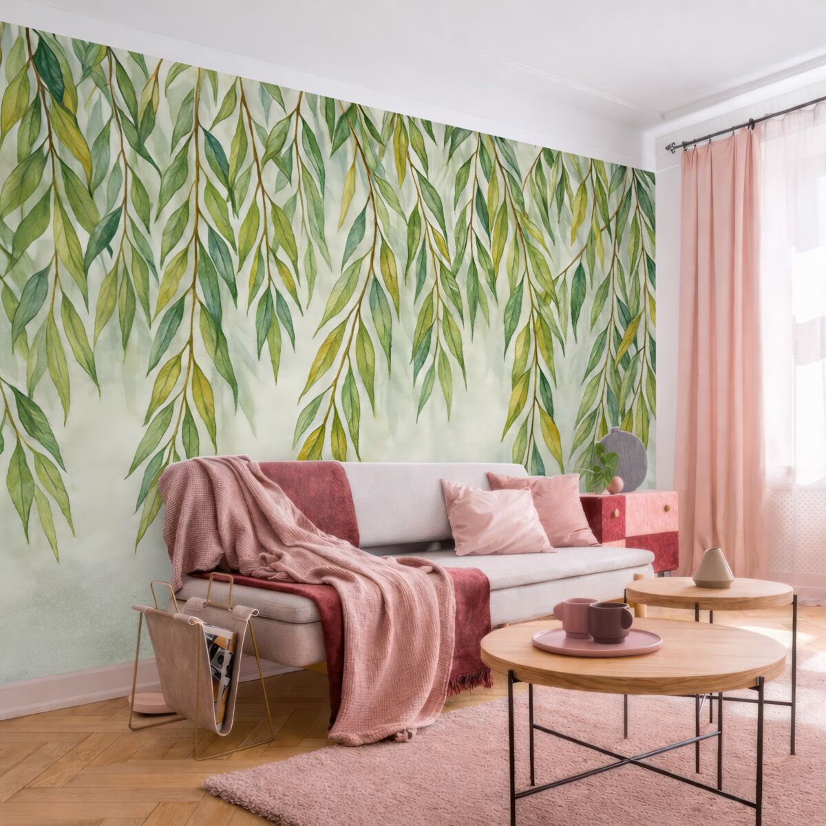 Fototapeta Liście na gałęziach.